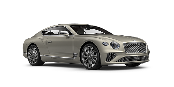 Bentley St Peter Bentley GT Mulliner coupe in White Sand paint front 34